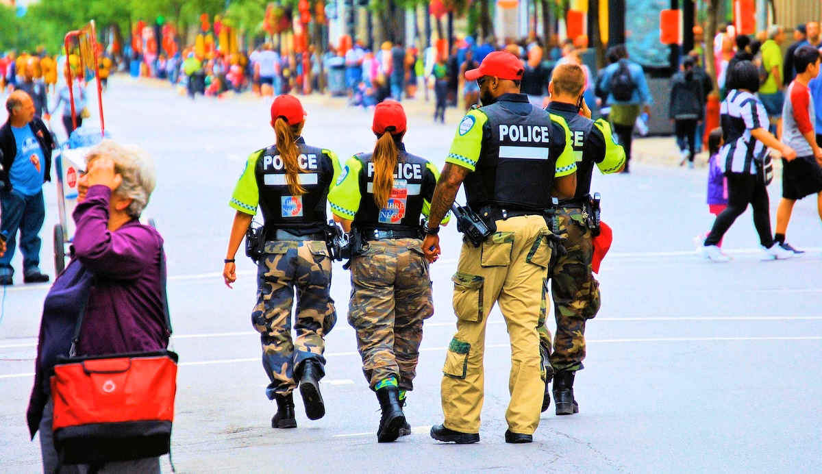 event security police foot patrol